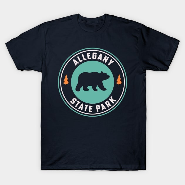 Allegany State Park New York Salmanca Badge Design T-Shirt by PodDesignShop